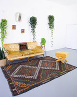 old rug, antique rug, earthy colors, faded colors, Turkish rug, vintage rug, flat weave, kilim rug, large area rug, square rug, Wild Shaman, Portland, Oregon, rug store, rug shop, local shop