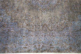 Vintage Overdyed Rug in Navy/Gray 10ftx10.6ft