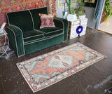 Old Faded Turkish Anatolian Rug 2.6ftx5.4ft