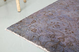 Vintage Overdyed Rug in Navy/Gray 10ftx10.6ft