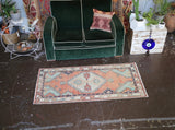 Old Faded Turkish Anatolian Rug 2.6ftx5.4ft