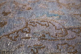 Vintage Overdyed Rug in Navy/Gray 10ftx10.6ft