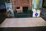 Vintage Turkish Faded Anatolian Runner Rug 3.3ftx9.5ft