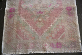 Vintage Turkish Faded Anatolian Runner Rug 3.3ftx9.5ft