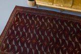 old rug, antique rug, Turkish rug, Portland, Oregon, rug store, rug shop, local shop, bright colors, wild shaman, large rug, area rug, red rug, bold color, baluch rug, burgundy, dark red