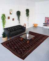 old rug, antique rug, Turkish rug, Portland, Oregon, rug store, rug shop, local shop, bright colors, wild shaman, large rug, area rug, red rug, bold color, baluch rug, burgundy, dark red