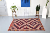 Vintage Manisa Cicim Kilim 5ftx7ft