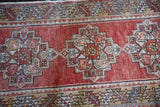 Vintage Turkish Faded Anatolian Runner Rug 3ftx9ft