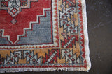 Vintage Turkish Faded Anatolian Runner Rug 3ftx9ft