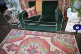 Vintage Faded Turkish Anatolian Rug 4.5ftx6.10ft