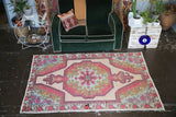 Vintage Faded Turkish Anatolian Rug 4.5ftx6.10ft