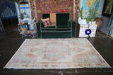 Vintage Faded Anatolian Turkish Rug 4.4ftx7ft