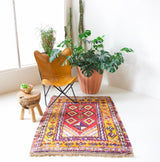 old rug, antique rug, Turkish rug, Portland, Oregon, rug store, rug shop, local shop, bright colors, wild shaman, large rug, area rug, red rug, bold color, burgundy, dark red