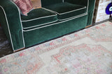 Vintage Faded Anatolian Turkish Rug 4.4ftx7ft
