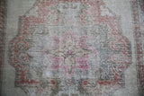 Vintage Faded Anatolian Turkish Rug 4.4ftx7ft