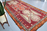 Vintage Turkish Kars Kilim Rug 6'3"x12'4"