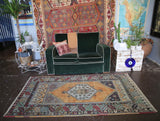 Vintage Faded Turkish Anatolian Rug 3.8ftx6.10ft