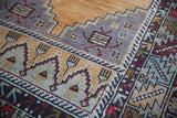 Vintage Faded Turkish Anatolian Rug 3.8ftx6.10ft
