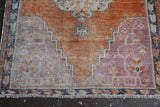 Vintage Faded Anatolian Rug 3.8ftx6.5ft