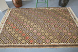 Old Konya Cicim Kilim 4.9ftx7.10ft