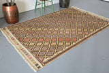 Old Konya Cicim Kilim 4.9ftx7.10ft