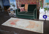 Old Faded Anatolian Rug 2.11ftx6.8ft