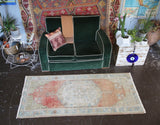 Old Faded Anatolian Rug 2.11ftx6.8ft