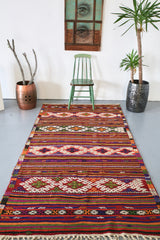 Vintage Anatolian Kilim 4.6ftx8.4ft