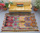 pile rug, Turkish rug, vintage rug, portland, rug shop, bright colors, wild shaman, area rug, red rug, mini rug, bold color, Portland, Oregon, rug store, rug shop, local shop, Turkish kilim, kilim rug, flat weave