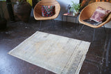 Old Faded Anatolian Rug 3.6ftx4.8ft