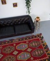 old rug, antique rug, earthy colors, faded colors, turkish rug, vintage rug, flat weave, kilim rug, large area rug, square rug, Wild Shaman, Portland, Oregon, rug store, rug shop, local shop