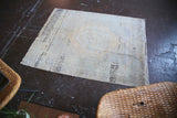 Old Faded Anatolian Rug 3.6ftx4.8ft