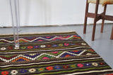 Vintage Anatolian Cicim Kilim Rug 4'8"x7'7"