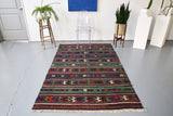 Vintage Anatolian Kilim 4.8ftx7.4ft