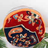 Foor pouf in a living room setting, pillow, turkish pillow, kilim pillow, home decor, decorative pillow, sham, rug pillow, decor, home decor, pouf, floor cushion, cushion, Portland, rugshop, Oregon, Wild Shaman, ottoman