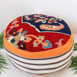Foor pouf in a living room setting, pillow, turkish pillow, kilim pillow, home decor, decorative pillow, sham, rug pillow, decor, home decor, pouf, floor cushion, cushion, Portland, rugshop, Oregon, Wild Shaman, ottoman