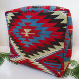 Foor pouf in a living room setting, pillow, turkish pillow, kilim pillow, home decor, decorative pillow, sham, rug pillow, decor, home decor, pouf, floor cushion, cushion, Portland, rugshop, Oregon, Wild Shaman, ottoman