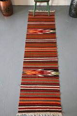 Vintage Anatolian Kilim Runner 2.4ftx8.10ft