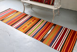 Vintage Anatolian Kilim Runner 2.4ftx8.4ft