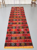 Vintage Anatolian Kilim Runner 2.5ftx8.8ft