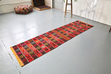 Vintage Anatolian Kilim Runner 2.5ftx8.8ft