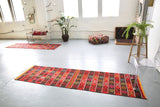 Vintage Anatolian Kilim Runner 2.5ftx8.8ft