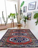 Vintage Turkish rug in a living room setting, pile rug, Turkish rug, vintage rug, portland, rug shop, bright colors, wild shaman, soft rug, bold color, Portland, Oregon, rug store, rug shop, local shop