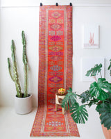 pile rug runner, Turkish rug, vintage rug, portland, rug shop, bright colors, wild shaman, runner rug, bold color, Portland, Oregon, rug store, rug shop, local shop, hallway runner, skinny runner