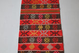 Vintage Anatolian Kilim Runner 2.5ftx8.8ft