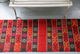 Vintage Anatolian Kilim Runner 2.3ftx8.8ft