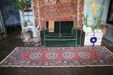 Vintage Turkish Faded Anatolian Runner Rug 3ftx9.10ft