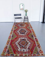 old rug, antique rug, earthy colors, faded colors, Turkish rug, vintage rug, flat weave, kilim rug, large area rug, square rug, Wild Shaman, Portland, Oregon, rug store, rug shop, local shop