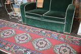 Vintage Turkish Faded Anatolian Runner Rug 3ftx9.10ft