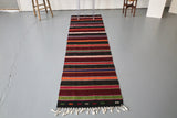 Vintage Anatolian Kilim Runner 2.2ftx8.2ft